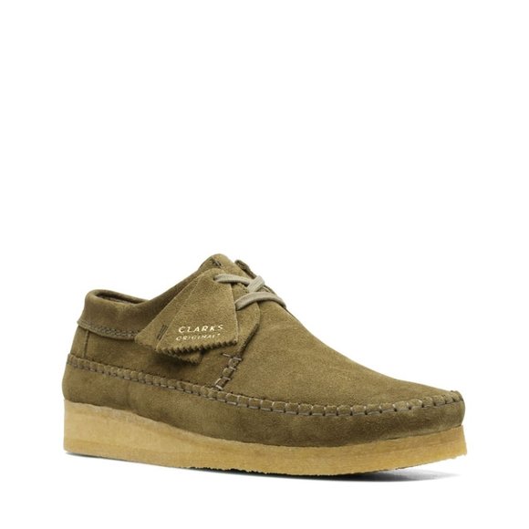 clarks weaver dark green suede main image 11